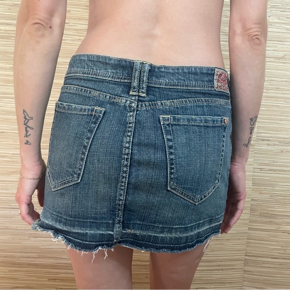 Wax Jeans Distressed Denim Mini Skirt - Picture 3 of 13
